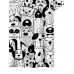 Black and White Graffiti Dog Short Sleeve T-Shirt