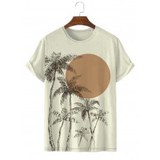 Hawaiian Sunset Coconut Tree Short Sleeve T-Shirt