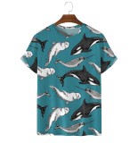 Men's Marine Animal Casual Short Sleeve T-Shirt